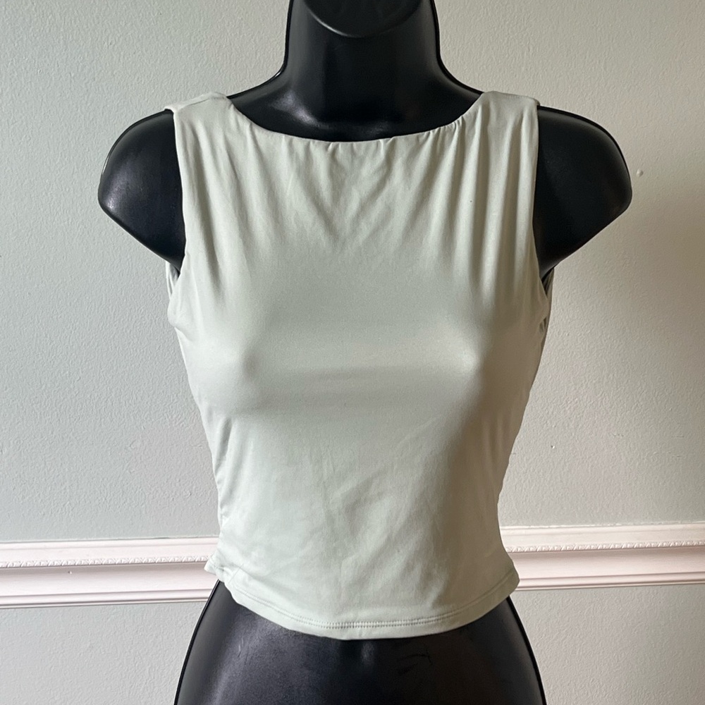 Elegant Mint Green Sleeveless Top